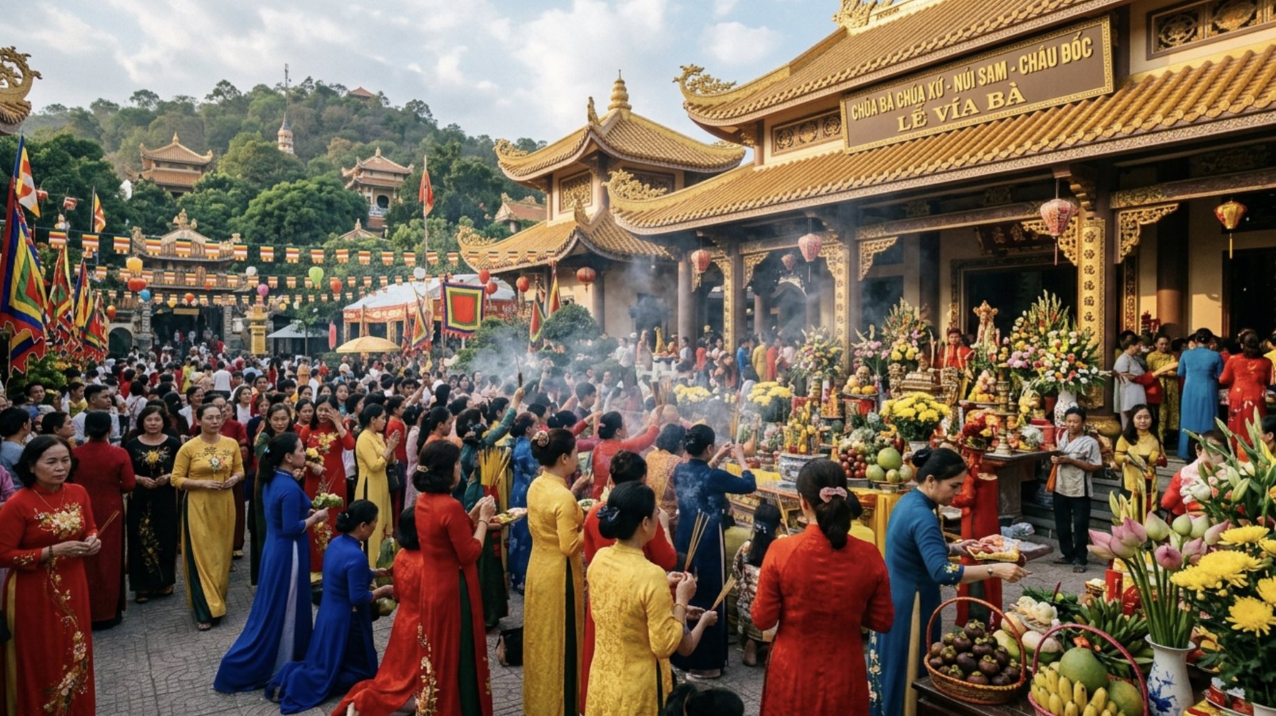 Không gian lễ hội Vía Bà